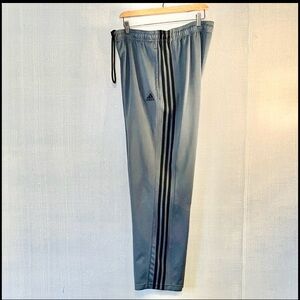 adidas Men's Gray Joggers with Black Stripes